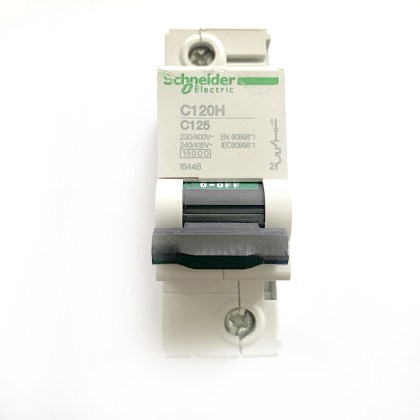 Schneider Electric C120H 18448 C125 125A 125 Amp MCB Circuit Breaker Type C